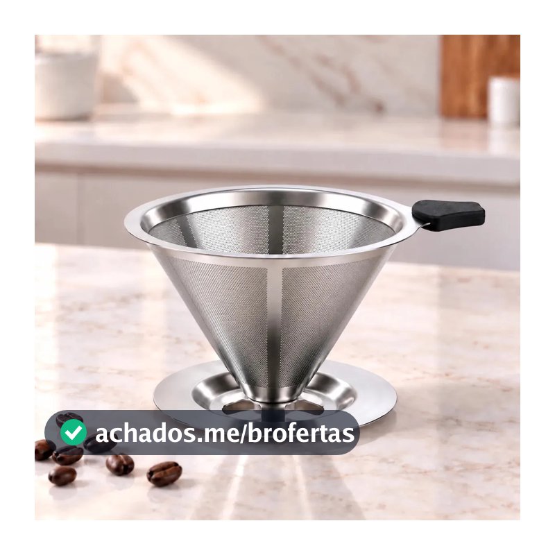Coador De Café Inox 103 Filtro Reutilizável Aço Inoxidável Sem Papel Passador De Café Peneira Fácil De Lavar Ecológico Para Café Tradicional