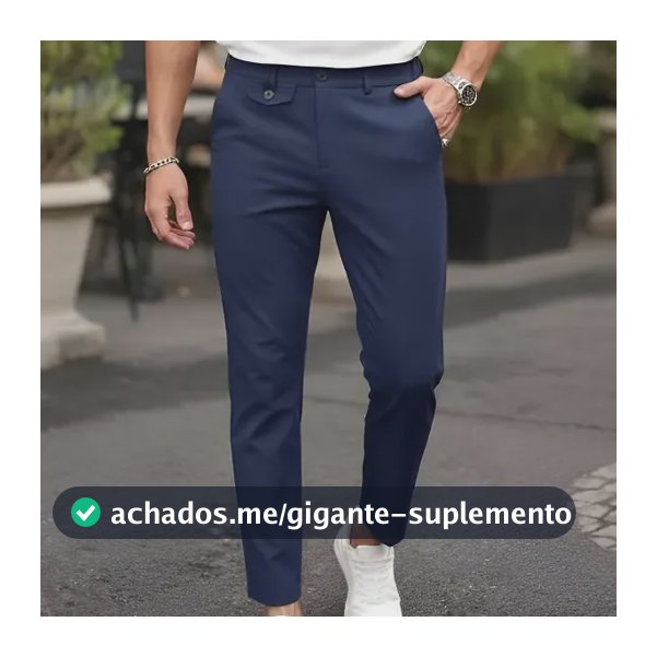 Calça Masculina Alfaiataria Italiana Moderna Social Aba