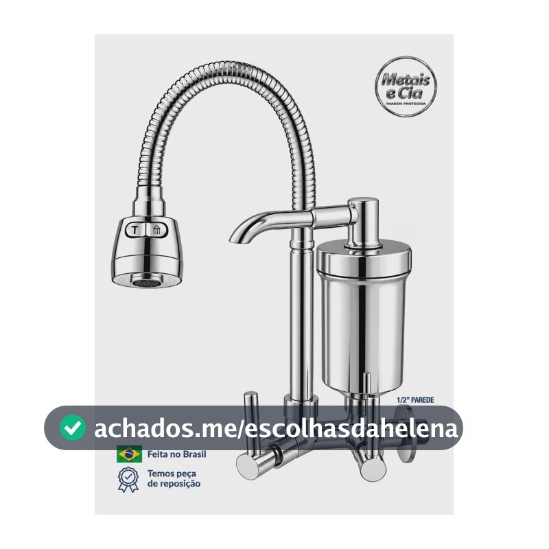 Torneira Com Filtro Gourmet Flexível Filtro Cozinha Parede Bica Com Filtro Cromado Purificador De Agua