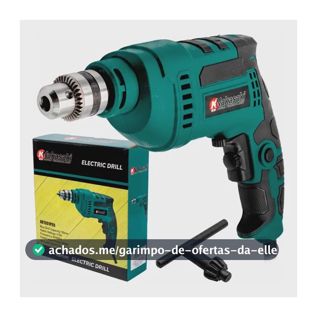 Furadeira Parafusadeira Elétrica Reversível 850w 3/8  10mm Azul-aço 110v 50/60hz