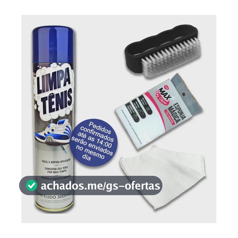 Limpa Tênis Premium Petroplus Kit Top Limpeza Profunda Cinza