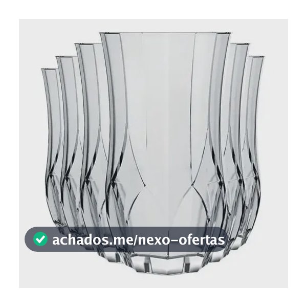 Conjunto de Copos de Vidro Opera Long Drink Nadir Figueredo 360ml 6 Unidades