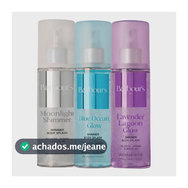 3 Body Splash Shimmer Lavender Blue Moonligh Barbour's