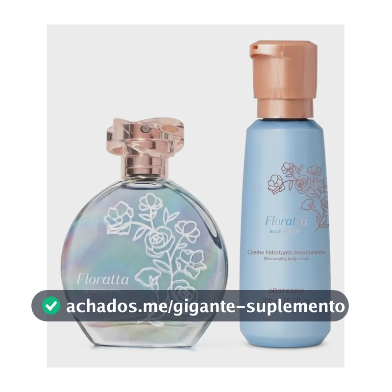 Combo Floratta Blue Crystal Colônia 75ml + Hidratante 200ml