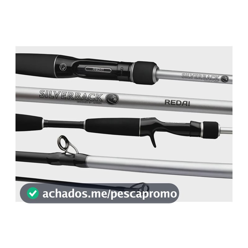 Vara Carretilha Silverback 1,80mts 8-14lbs Sbs1460 1p Redai Preto/prata