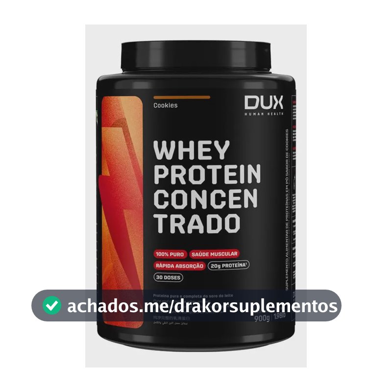 DUX HUMAN HEALTH Whey Protein Concentrado Suplemento 900g Sabor Torta De Limão