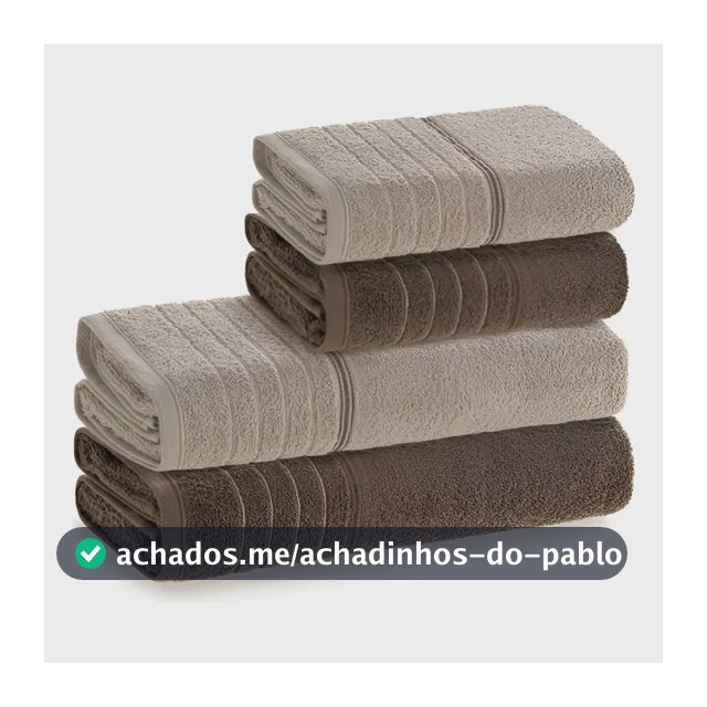 Jogo de Toalhas 4 Peças Fio Cardado 100 Algodão Softmax Bressan Karsten