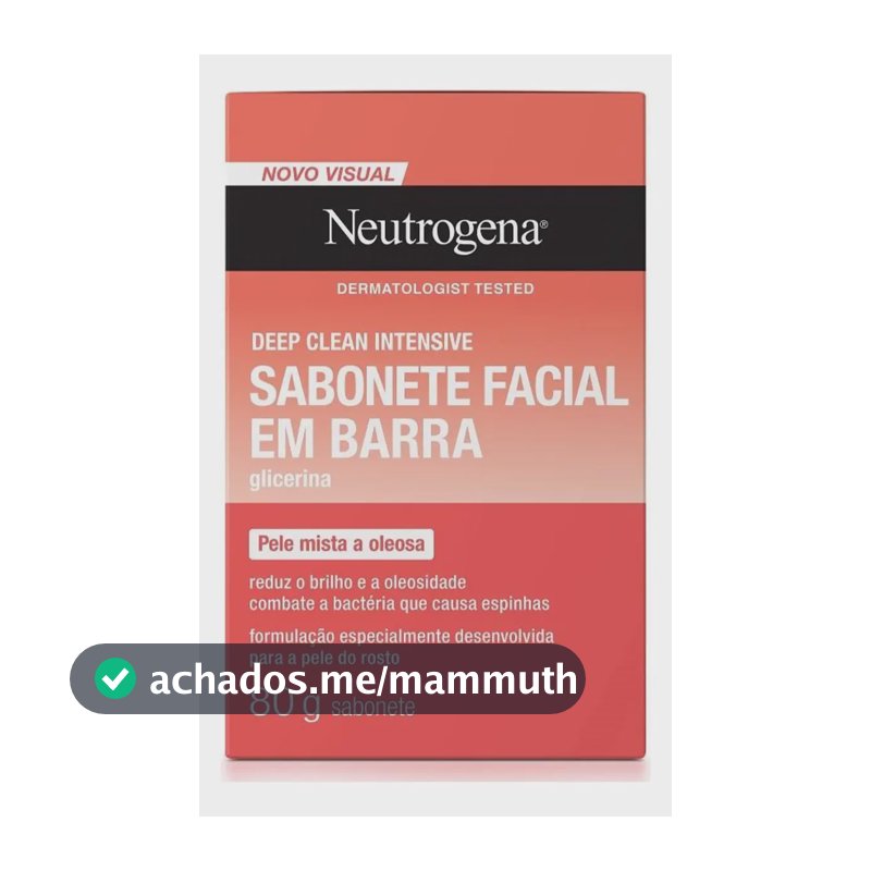 Sabonete Barra Limpeza Profunda Neutrogena Deep Clean Caixa 80g