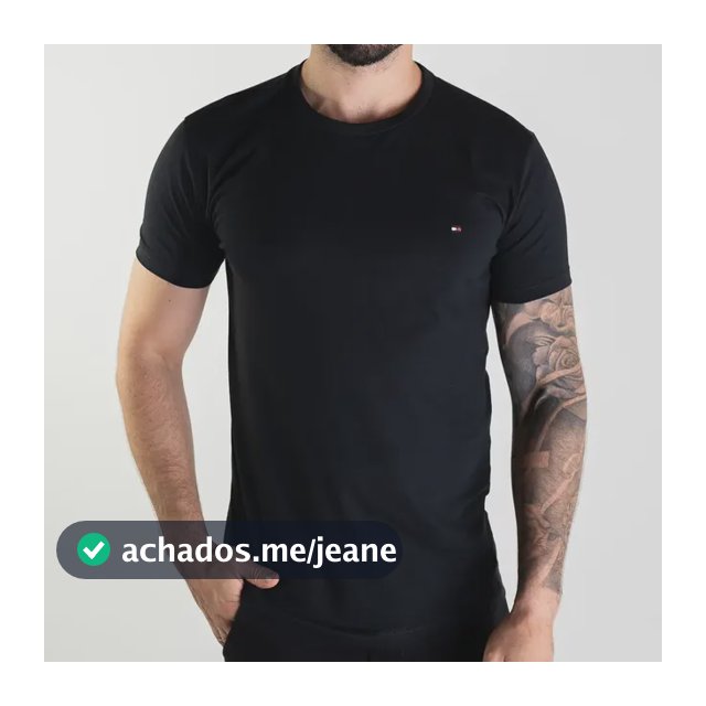 Camiseta Básica Tommy Hilfiger Masculina Classic Icon