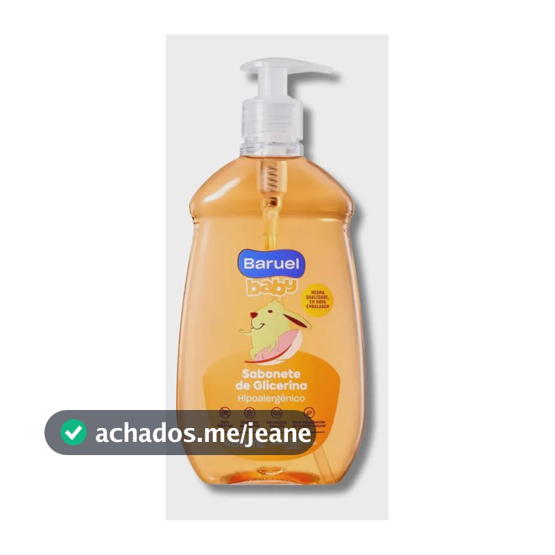 Sabonete Líquido Baruel Baby Glicerina Neutro 400ml Dermatologicamente Testado