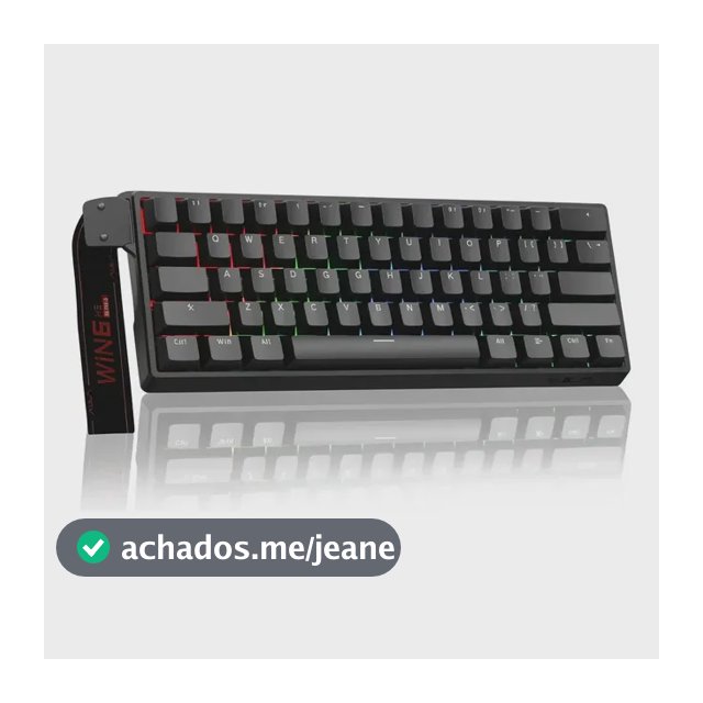 Teclado Magnético Gamer 60% Aula Win60 He 8k Rgb Hall Effect Preto Inglês Us