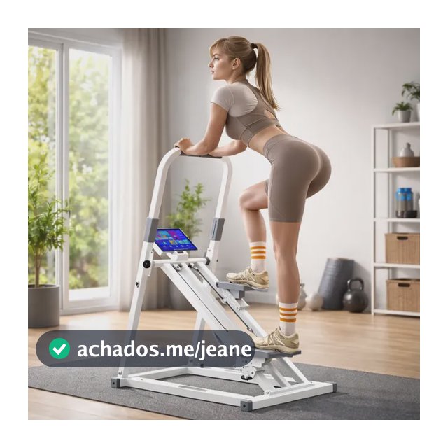 Escada Dobrável 150kg Treino Em Casa Simulador De Caminhada Branco Adequado Para Alturas 150-195 Cm 3 Níveis Ajustáveis