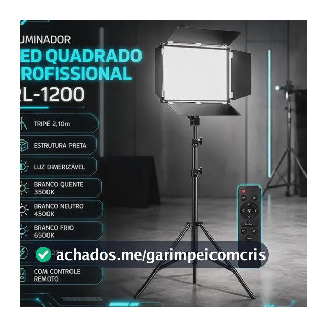 Led Iluminação Para Filmagem Photo Studio Light Com 15cm+2m Ajuste Infinito Da Luz