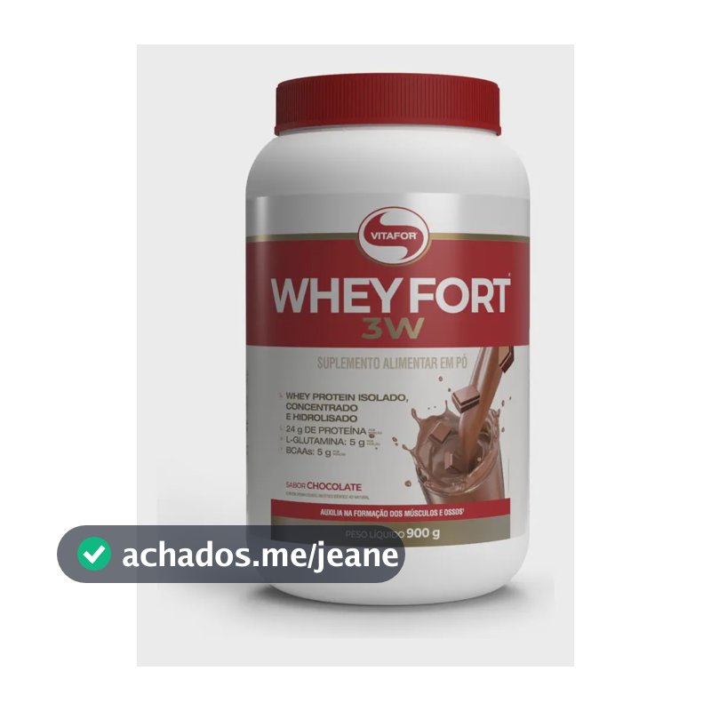 Whey Fort 3w 900g Chocolate Vitafor Chocolate