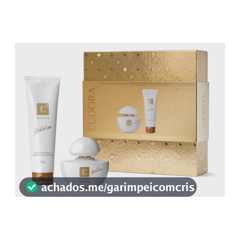 Eudora Golden Kit Presente Natal: Eau De Parfum 35ml + Creme Hidratante Desodorante Corporal 100g
