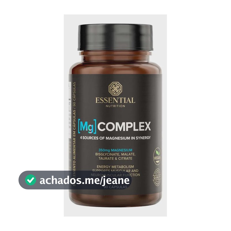 Suplemento em cápsula Essential Nutrition Mg Complex 90 Cáps Sem sabor