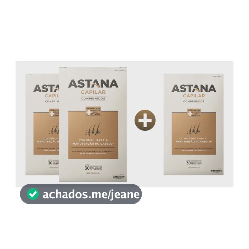 Astana Capilar Suplemento Capilar, Compre 2, Leve 3