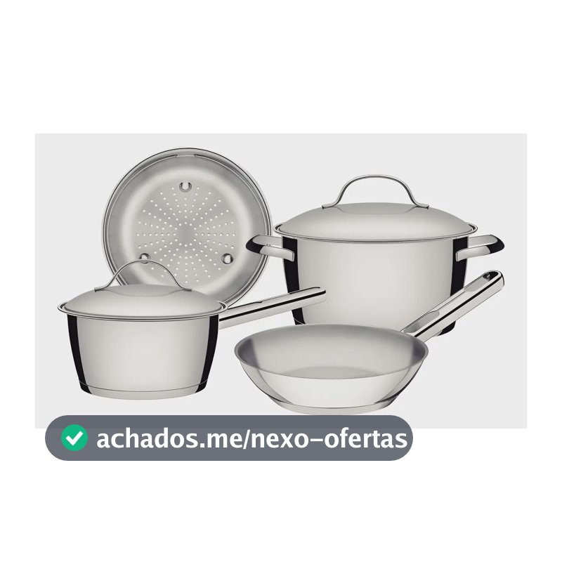 Jogo De Panelas Inox Fundo Triplo Allegra 4 Peças Tramontina