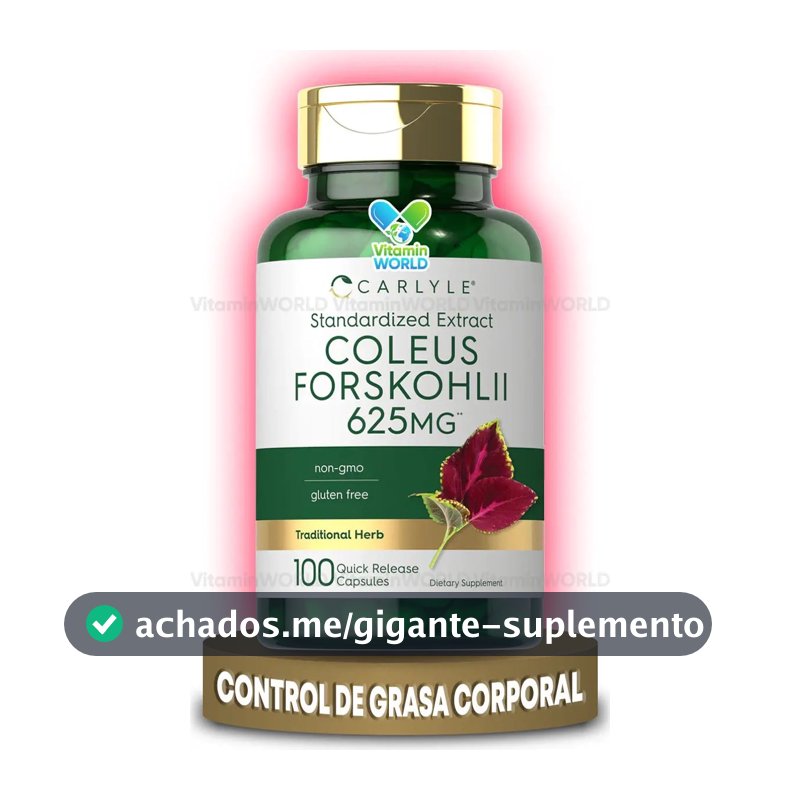 Suplemento em cápsulas Carlyle Suplemento Coleus Forskohlii