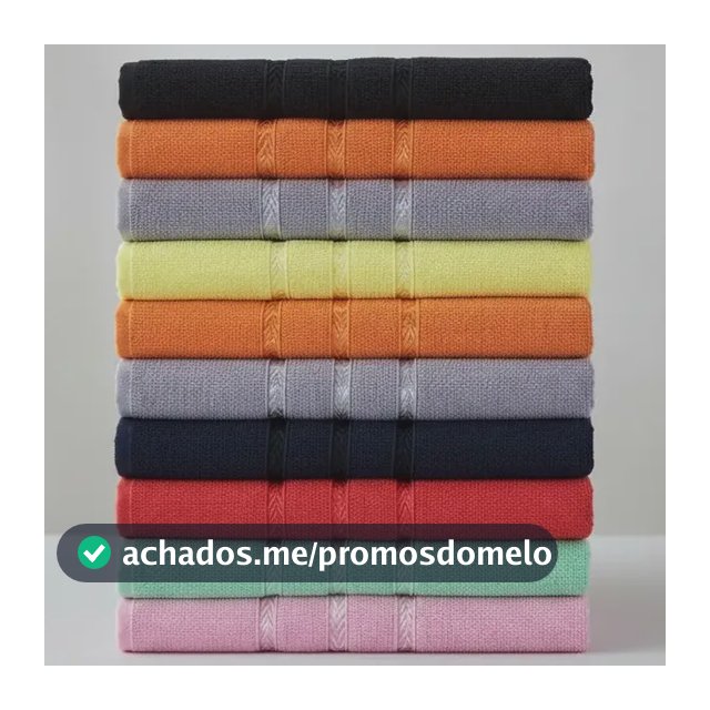 Kit 10 Toalhas De Banho Simples Julia 100% Algodão