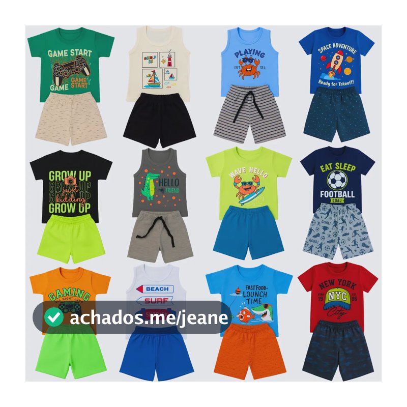 Kit 10 Peças De Roupa Conjunto Infantil Menino Dia A Dia