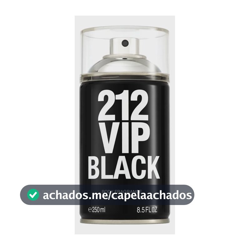 Carolina Herrera 212 Vip Men Black - Body Spray 250ml Blz Única