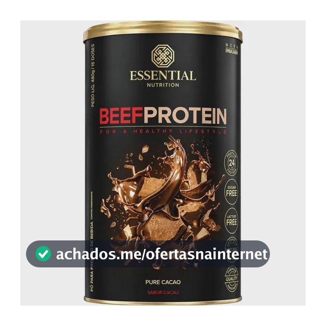Beef Protein Whey Protein Isolado Carne Essential Nutrition Cacau
