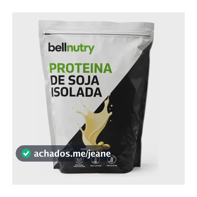 Proteína de soja Isolada Bellnutry 1kg 90% Sem Lactose e Sem Glutem