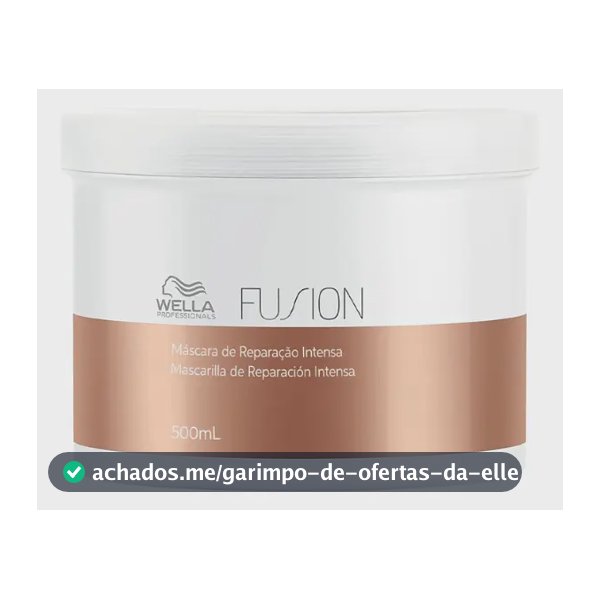 Máscara Wella Fusion Reconstrutora 500ml Cabelo Forte e Revitalizado