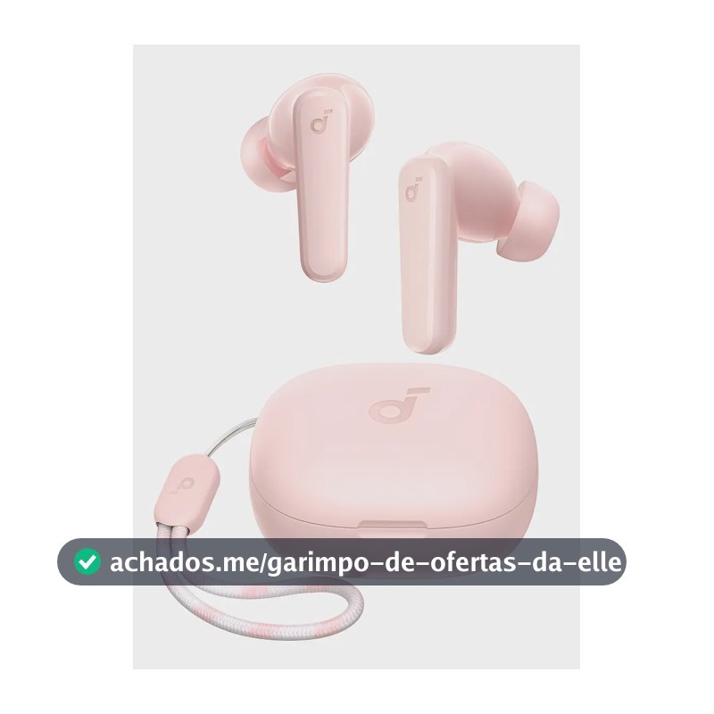 Fone De Ouvido Soundcore P20i Bluetooth 5.3 Grave Potente Drivers 10mm 30h Bateria Carregamento Rápido App Personalização De Som Via App Ipx5 2 Mics Ia Para Chamadas Claras Case Compacto Cor Rosa