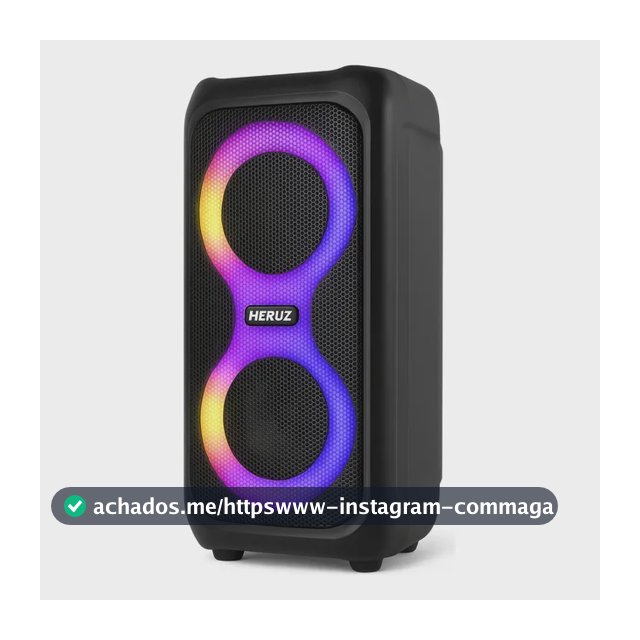 Caixa de Som Bluetooth Caixinha Grande 2 Altos Falantes 10w-hz 5.0 Boombox Com Radio Fm E Entrada Usb Pendrive