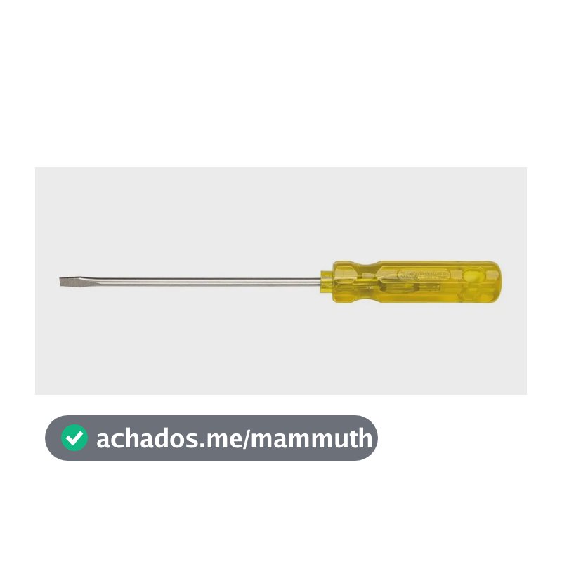 Chave Fenda Ponta Chata 3/16x6