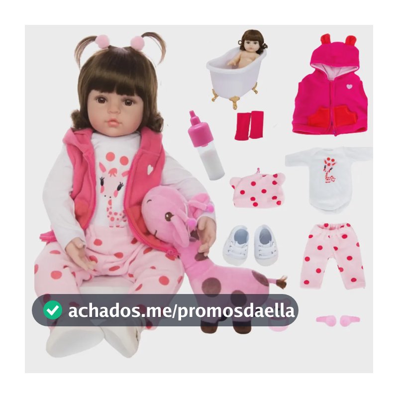 Adora Bebê Reborn Bonecas Realista De Silicone Menina 48 Cm