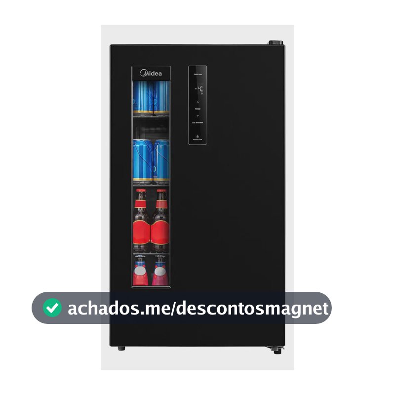 Cervejeira Preta Frost Free 82 Litros Midea Cor Preto