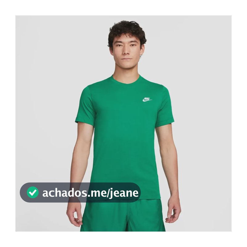 Camiseta Nike Sportswear Club Masculina Verde-escuro P