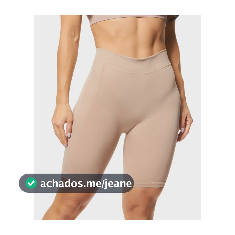 Cinta Feminina Bermuda Modeladora Cintura Média Lift Plié Cor Base Tamanho G