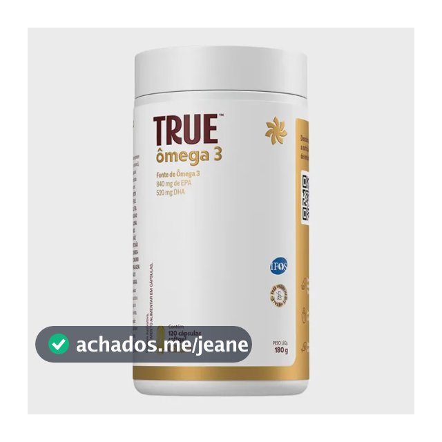 True Ômega 3 840mg Epa 520mg Dha True Source Vit E 120 Caps Sem Sabor