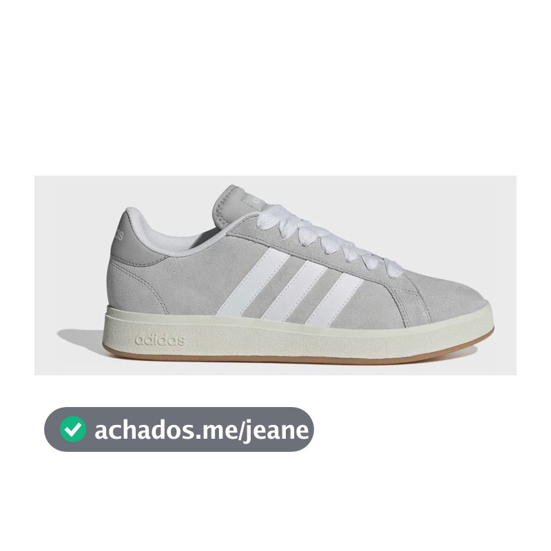 Tênis Masculino Grand Court Base 00s adidas Gretwo/ftwwht/gum10 Liso 42 Br