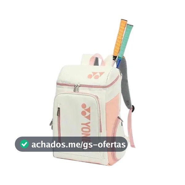 Mochila Yonex Multifuncional Para Raquetes De Tênis Rosa-branca