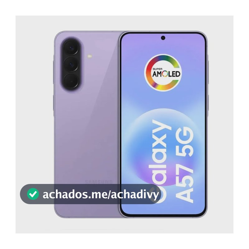 Celular Samsung Galaxy A57 5G 128GB, 8GB RAM, Câmera 50MP, IP68, Super AMOLED 6.7", Recursos AI - Lilás