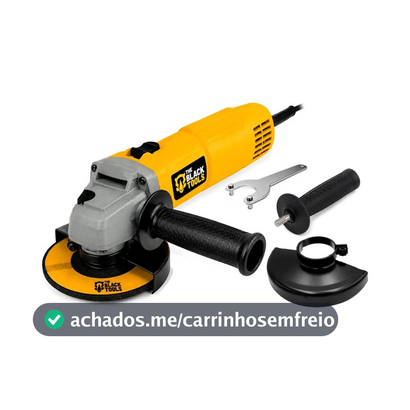 Esmerilhadeira Lixadeira Angular 780w 115mm 4.1/2 11000rpm Bta800 The Black Tools