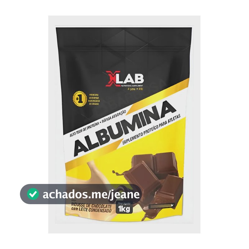 Albumina 1kg Xlab Sabores Sabor Chocolate Com Leite Condensado