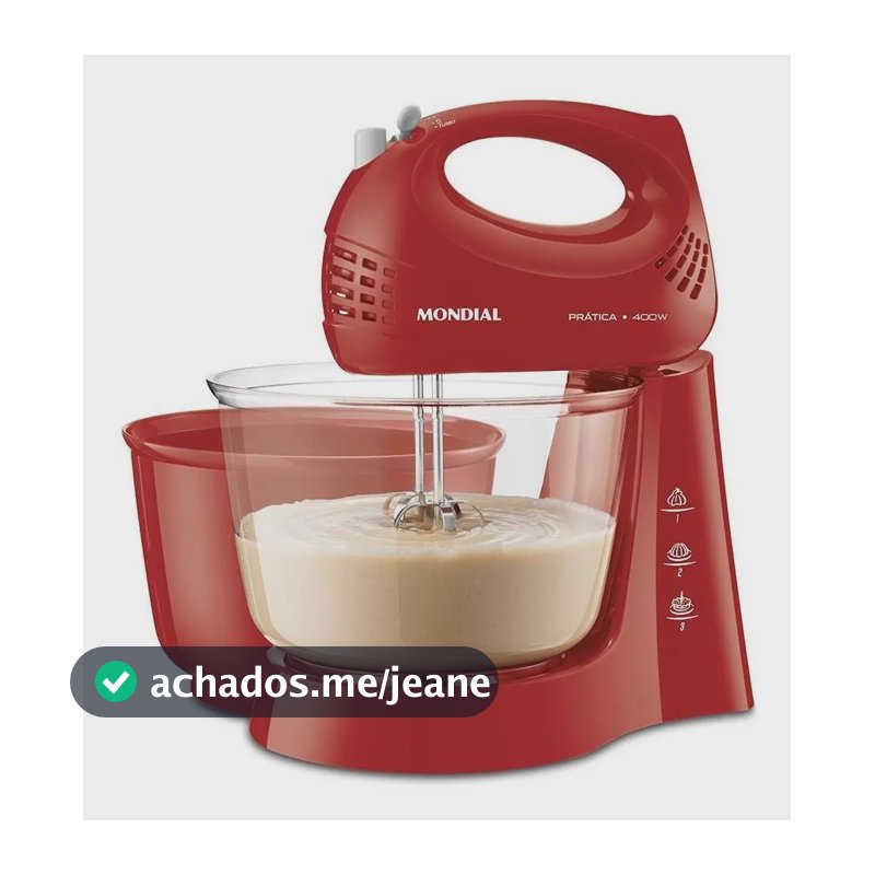 Batedeira Prática B-45-r 400w Vermelha Mondial