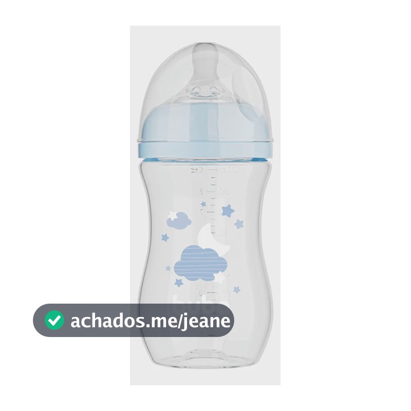 Buba Mamadeira Easy Flow Nuvem 270ml anticólica cor azul