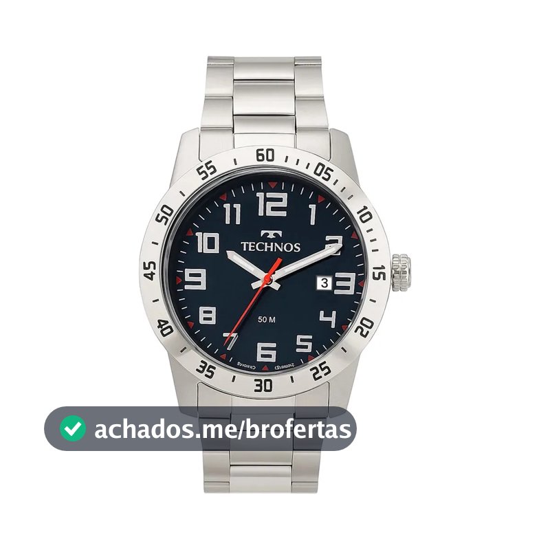 Relógio Technos Masculino Analógico Prateado 2115myi/1a Prateado