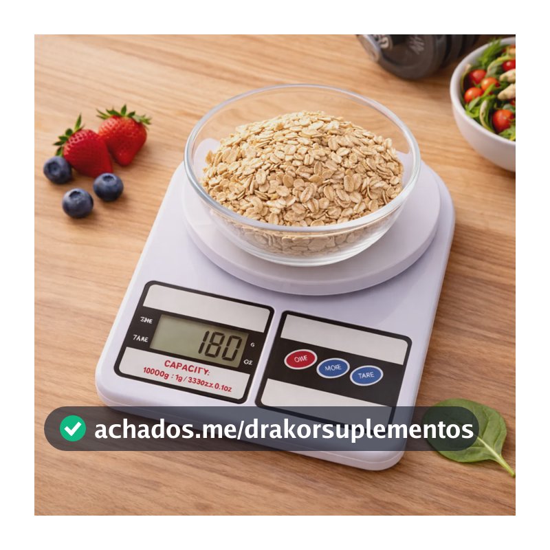 Balança Digital De Cozinha Precisão 10kg Dieta Fitness Chef Branco 10 Kg