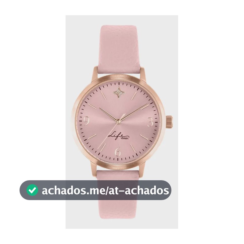 Relógio Life Realizações Feminino Couro Rosé Rosé