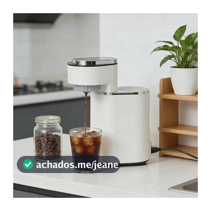 Cafeteira Portátil Para Preparo De Café Quente E Frio 15 Bar Branco 220v