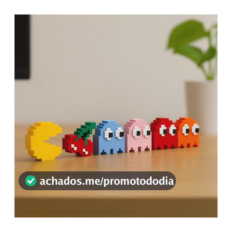 Kit Pac-man 6 Em 1 Decoração Clássico Geek Alta Qualidade