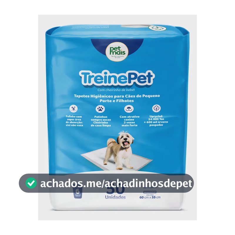 Tapete Higiênico Treine Pet - 55x60 50 Unidades